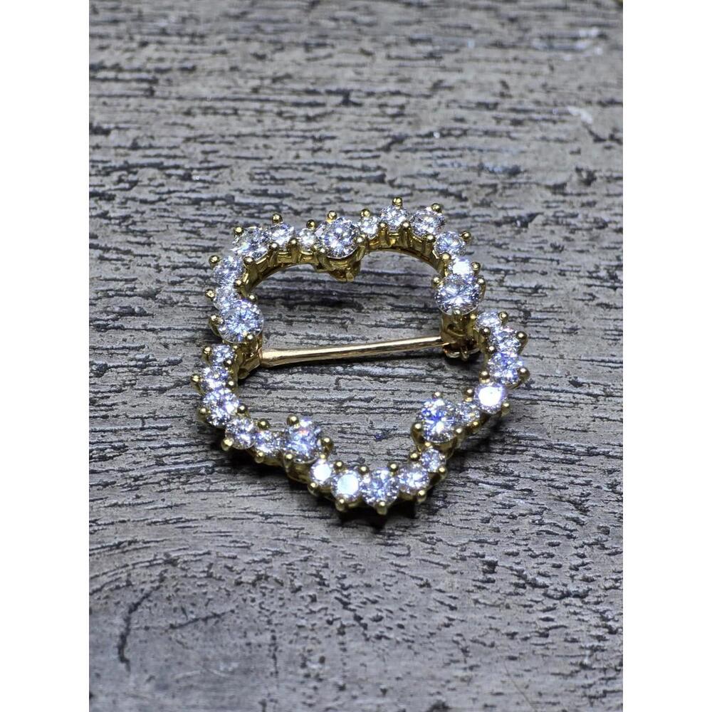 Vtg Kurt Wayne 18k Gold 1.74ctw Master Diamond Br… - image 1